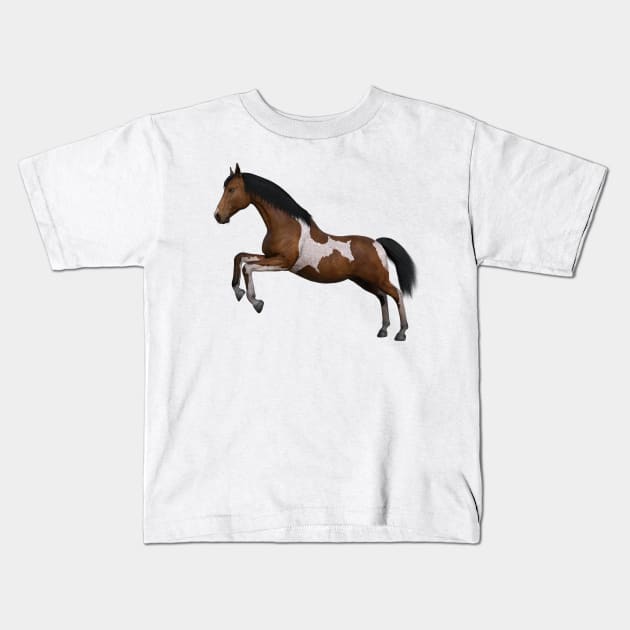 Pain Horse Kids T-Shirt by Carlosr1946